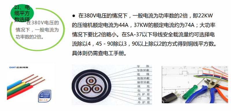電纜平方數選擇